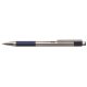 Golyóstoll, 0,24 mm, nyomógombos, rozsdamentes acél, kék tolltest, ZEBRA F-301, kék (TZEF301K)