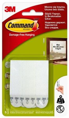 Ragasztócsík tépőzárral, M, 3M SCOTCH Command (U3M17201)