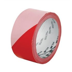 Ipari jelzőszalag, 50mm x 33m, 3M, piros-fehér (U3M767I)