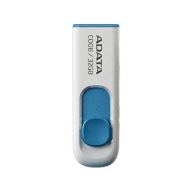 Pendrive, 32GB, USB 2.0, ADATA C008, fehér (UA32GC8W)