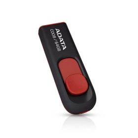 Pendrive, 64GB, USB 2.0, ADATA C008, fekete (UA64GC8B)