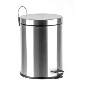   Pedálos szemetes, rozsdamentes acél, kivehető műanyag vödörrel, 10 liter (UACROM10)