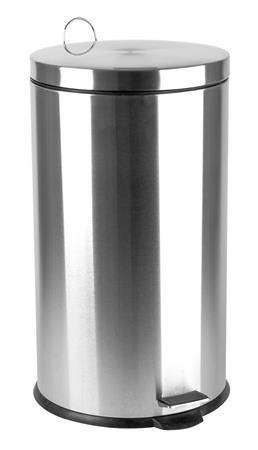 Pedálos szemetes, rozsdamentes acél, kivehető műanyag vödörrel, 30 liter (UACROM30)