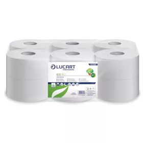   Toalettpapír, 2 rétegű, 120 m, 19 cm átmérő, LUCART, Eco, fehér (UBC07)