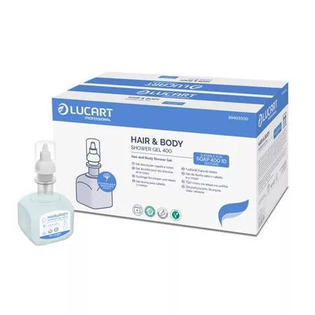 Tusfürdő és sampon, 0,4 l, LUCART Hair&Body, gingko bilobával (UBC102)