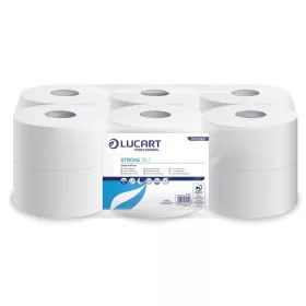   Toalettpapír, 2 rétegű, 130 m, 19 cm átmérő, LUCART, Strong, hófehér (UBC14)