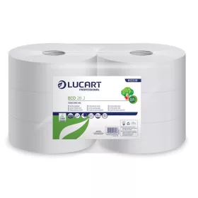   Toalettpapír, 2 rétegű, nagytekercses, 28 cm átmérő, LUCART, Eco 28 J, fehér (UBC16)
