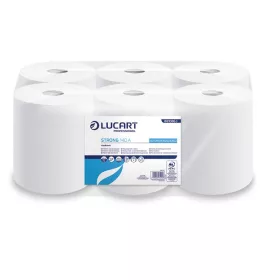   Kéztörlő, tekercses, 2 rétegű, LUCART, Strong 140 A, fehér (UBC24)