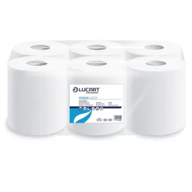   Törlőkendő, tekercses, belső adagolású, 2 rétegű, LUCART, Strong 450 CF, hófehér (UBC27)
