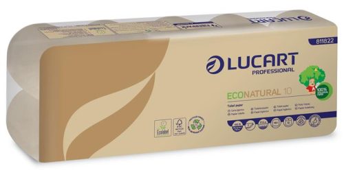 Toalettpapír, 2 rétegű, 10 tekercs, kistekercses, 19,8 m, LUCART, EcoNatural10 (UBC30)