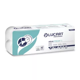   Toalettpapír, 2 rétegű, 10 tekercs, kistekercses, 22 m, LUCART Aquastream 10 (UBC34)