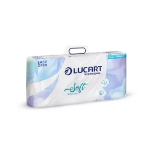   Toalettpapír, 2 rétegű, kistekercses, 10 tekercs, LUCART Soft, fehér (UBC38)