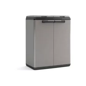   Szelektív hulladékgyűjtő szekrény, műanyag, KETER Split Basic, szürke/fekete (UCKSB)