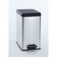 Pedálos szemetes, 25 l, CURVER Slim Bin, fekete-ezüst (UCPESB25)