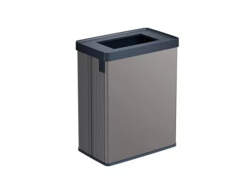 Szelektív hulladékgyűjtő, fedél nélküli, 54 liter, CURVER Verto Recycle, szürke/fekete (UCVER54F)