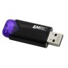 Pendrive, 128GB, USB 3.2, EMTEC B110 Click Easy, fekete-lila (UE128GE)