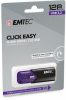 Pendrive, 128GB, USB 3.2, EMTEC B110 Click Easy, fekete-lila (UE128GE)