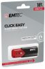Pendrive, 16GB, USB 3.2, EMTEC B110 Click Easy, fekete-piros (UE16GE)