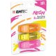 Pendrive, 16GB, 3 db, USB 2.0, EMTEC C410 Neon, narancs, citromsárga, rózsaszín (UE16GN3)