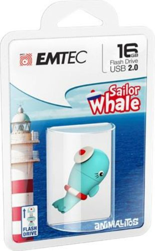 Pendrive, 16GB, USB 2.0, EMTEC Whale (UE16GWH)