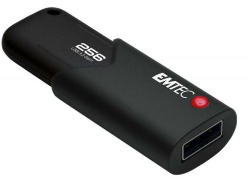 Pendrive, 256GB, USB 3.2, titkosított, EMTEC B120 Click Secure (UE256GS)