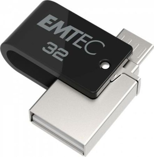 Pendrive, 32GB, USB 2.0, USB-A/microUSB, EMTEC T260B Mobile&Go (UE32GMD)