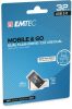Pendrive, 32GB, USB 2.0, USB-A/microUSB, EMTEC T260B Mobile&Go (UE32GMD)