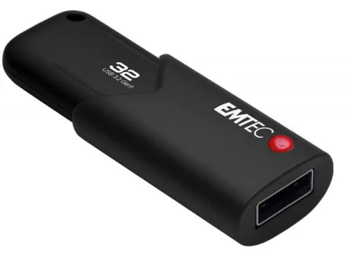 Pendrive, 32GB, USB 3.2, titkosított, EMTEC B120 Click Secure (UE32GS)