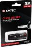 Pendrive, 32GB, USB 3.2, titkosított, EMTEC B120 Click Secure (UE32GS)