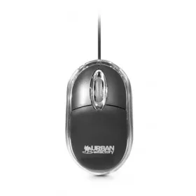   Egér, vezetékes, optikai, kisméret, USB, URBAN FACTORY Crazy Small, fekete (UFBDM02)