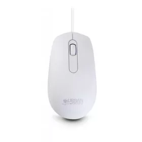   Egér, vezetékes, optikai, közepes méret, USB, URBAN FACTORY Free Color, fehér (UFCMW02)