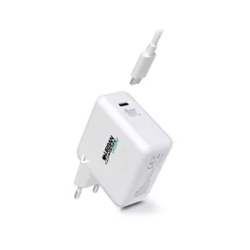   Hálózati töltő, 1xUSB-C (65W), USB-C–USB-C kábel, URBAN FACTORY (UFGSC65)