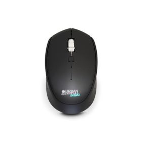   Egér, vezeték nélküli, optikai, közepes méret, USB, URBAN FACTORY Cyclee, fekete (UFGWM24)