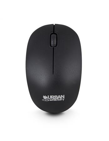 Egér, vezeték nélküli, optikai, kisméret, USB, URBAN FACTORY Free, fekete (UFWMB01)