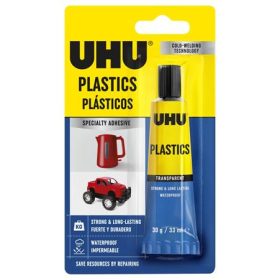 Ragasztó, univerzális, 30 g, UHU Plastic (UHU25196)