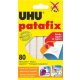 Gyurmaragasztó, 80 kocka/csomag, UHU Patafix (UHU39125)