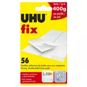  Ragasztó négyzetek, kétoldalú, 56 db, UHU Fix, fehér (UHU40211)
