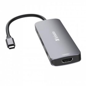   USB elosztó-HUB, USB-C PD/2xHDMI/3xUSB-A/SD/mSD, VERBATIM (UHV32151)
