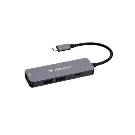 USB elosztó-HUB, USB-C /2xUSB-A, HDMI, USB-C, VERBATIM (UHV32155)