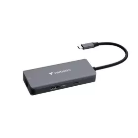   USB elosztó-HUB, USB-C /3xUSB-A, HDMI, RJ45, VERBATIM (UHV32157)