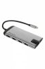 USB elosztó-HUB, USB-C/USB 3.0/HDMI/Ethernet/SD/microSD, VERBATIM (UHV49142)