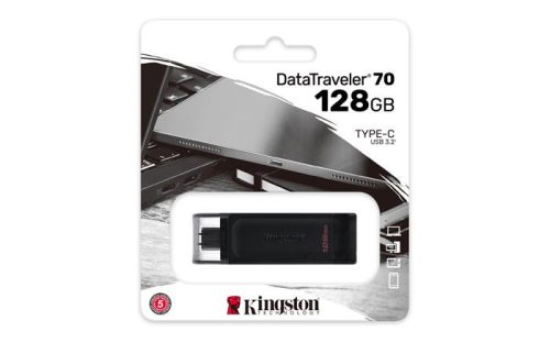 Pendrive, 128GB, USB-C, KINGSTON DataTraveler 70 (UK128DT70)