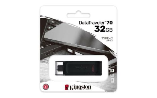 Pendrive, 32GB, USB-C, KINGSTON DataTraveler 70 (UK32DT70)