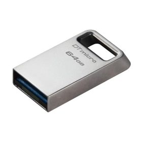   Pendrive, 64GB, USB 3.2, 200MB, fém, KINGSTON DT Micro Gen2 (UK64MG2)