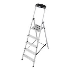   Állólétra, 5 lépcsőfokos, alumínium, KRAUSE Safety (UL03)