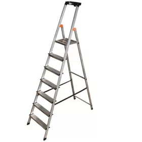   Állólétra, 7 lépcsőfokos, alumínium, KRAUSE Safety (UL05)