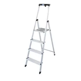   Állólétra, 4 lépcsőfokos, alumínium, KRAUSE Safety (UL18)