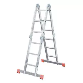   Csuklós létra, univerzális, 4x3 lépcsőfok, alumínium, KRAUSE MultiMatic (UL56)