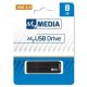 Pendrive, 8GB, USB 2.0, MYMEDIA (by VERBATIM) (UM8G)