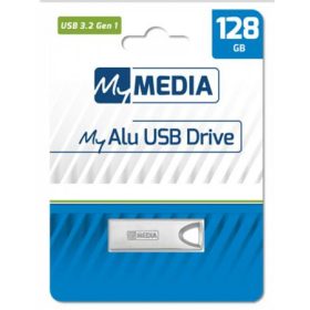   Pendrive, 128GB, USB 3.2 Gen1, alumínium ház, MYMEDIA Alu (by VERBATIM) (UMG128GA)